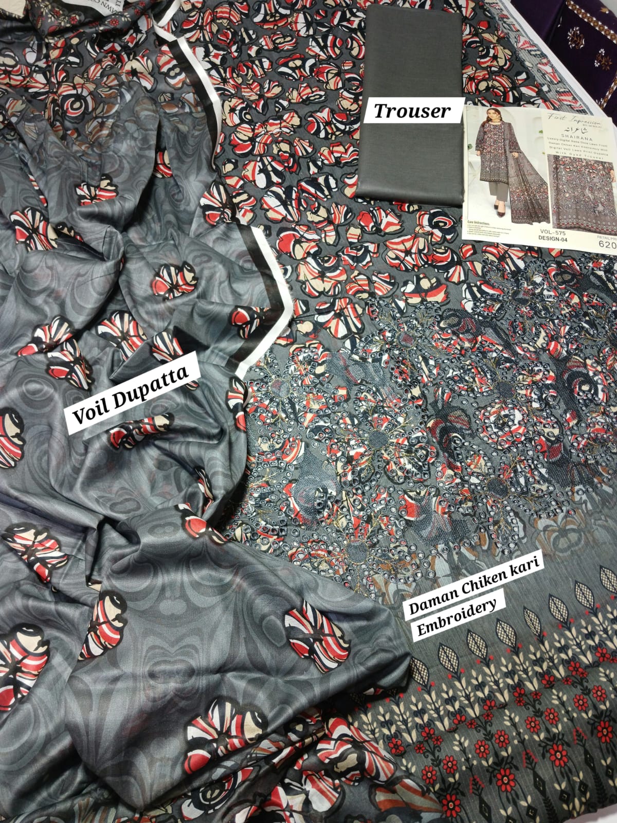 Luxury Digital Lawn Embroidered Suit 2026 | Vol-575 | Shade-09