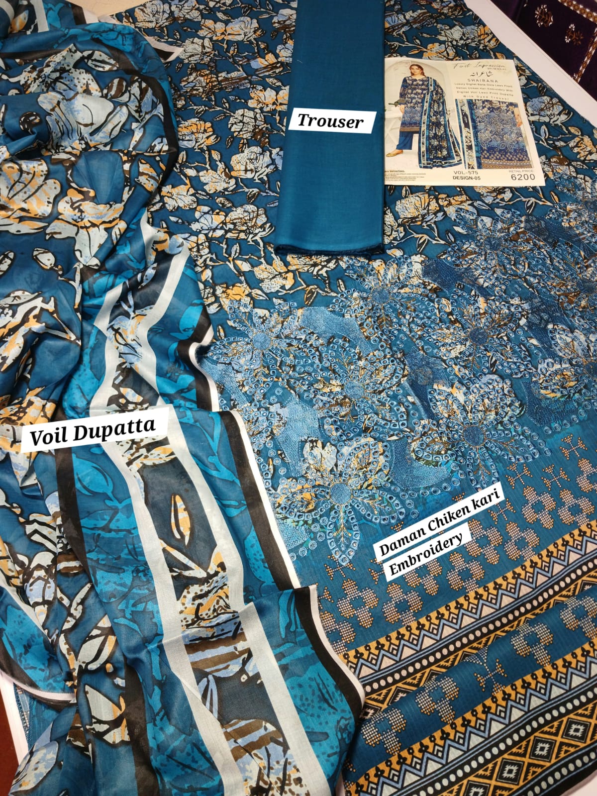 Luxury Digital Lawn Embroidered Suit 2026 | Vol-575 | Shade-08