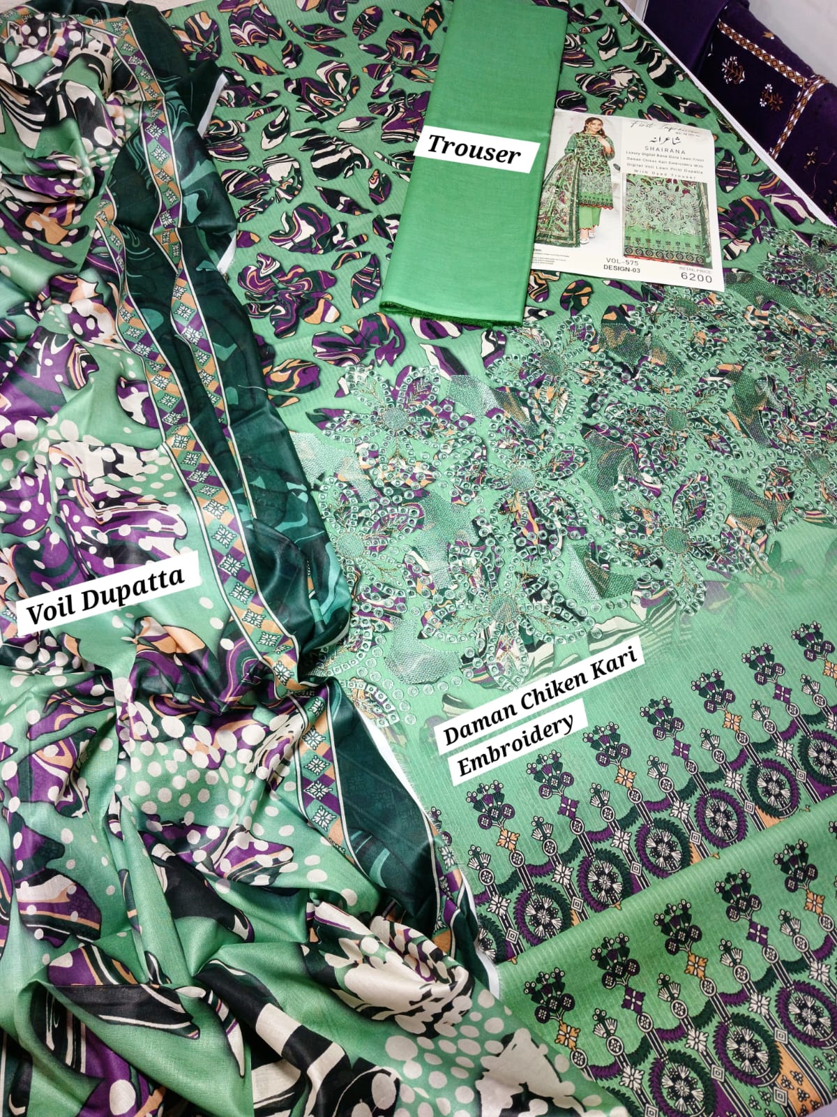 Luxury Digital Lawn Embroidered Suit 2026 | Vol-575 | Shade-03