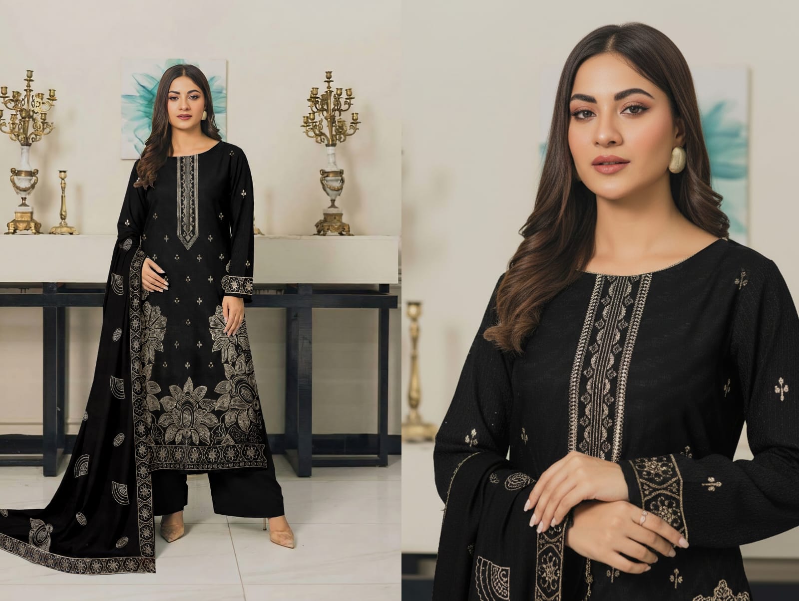 Luxury Lawn Bana Dora Embroidered Suit 2026 | Vol-216 | Shade A-02