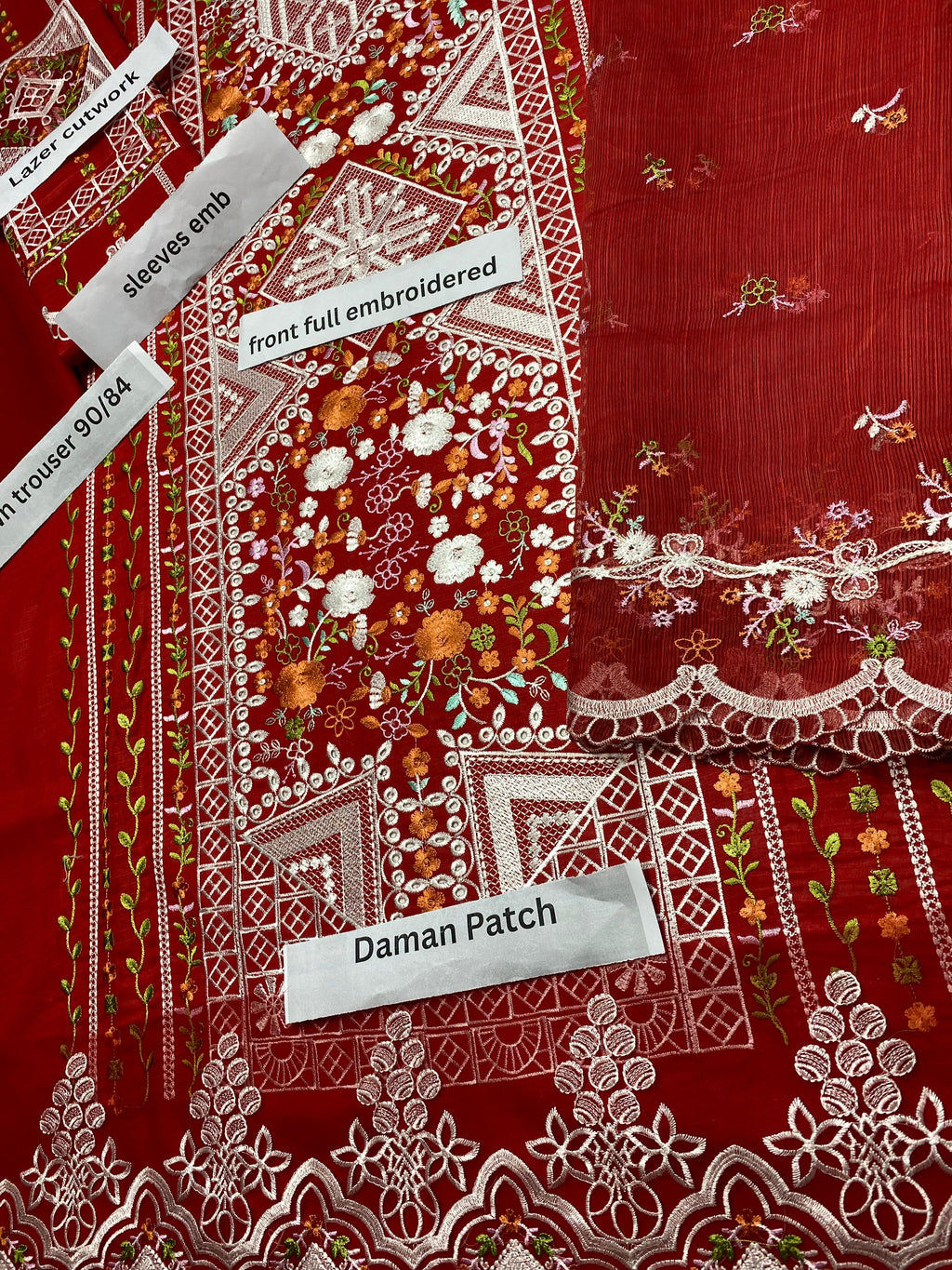 New Volume Lawn Embroidered 3PC Suit – Chikan Kari & Khadi Dupatta