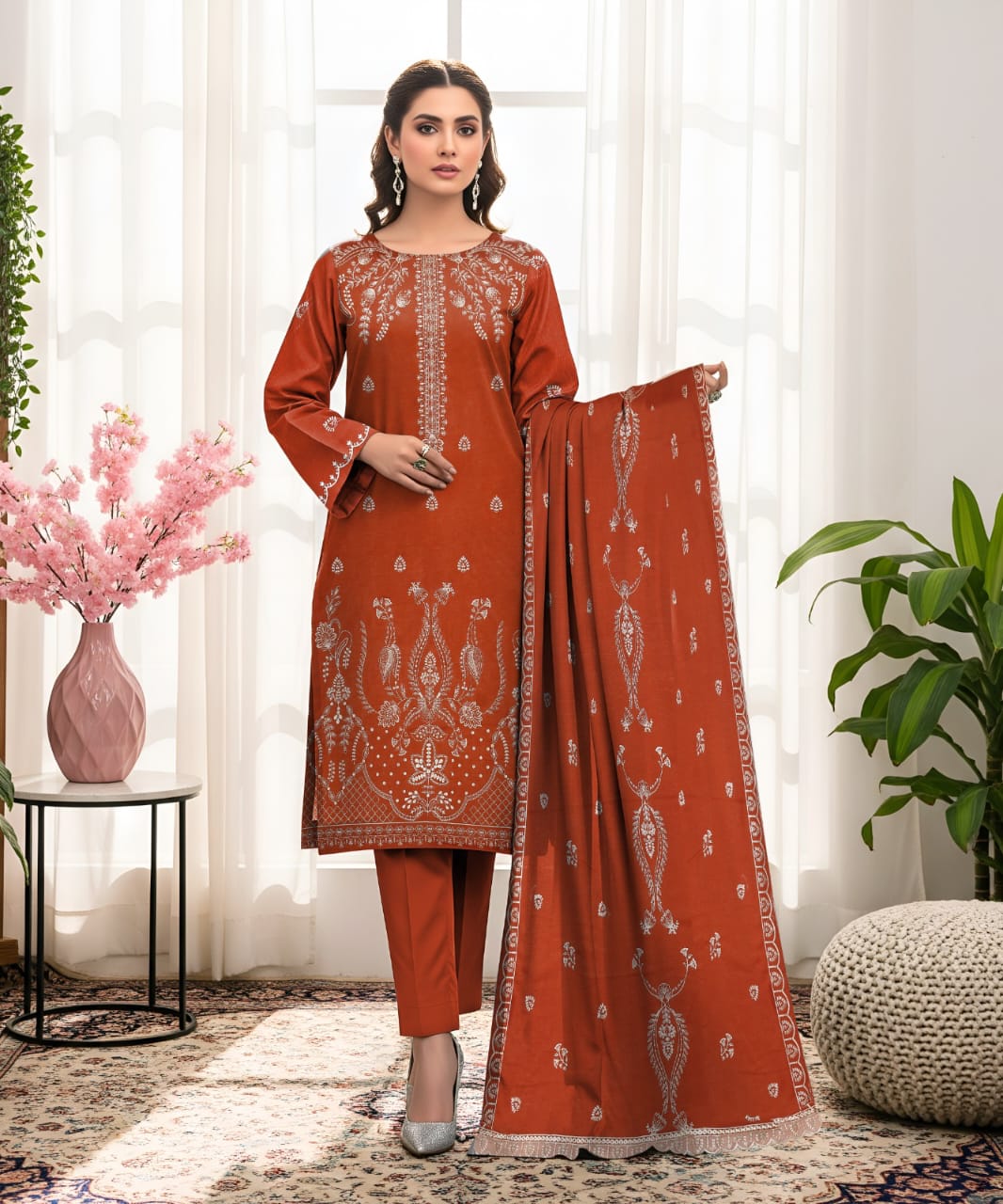 Luxury Lawn Bana Dora Embroidered Suit 2026 | Vol-211 | Shade A-04