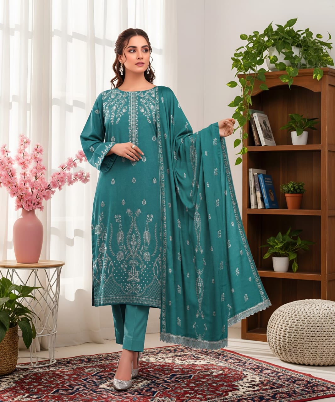 Luxury Lawn Bana Dora Embroidered Suit 2026 | Vol-211 | Shade A-06